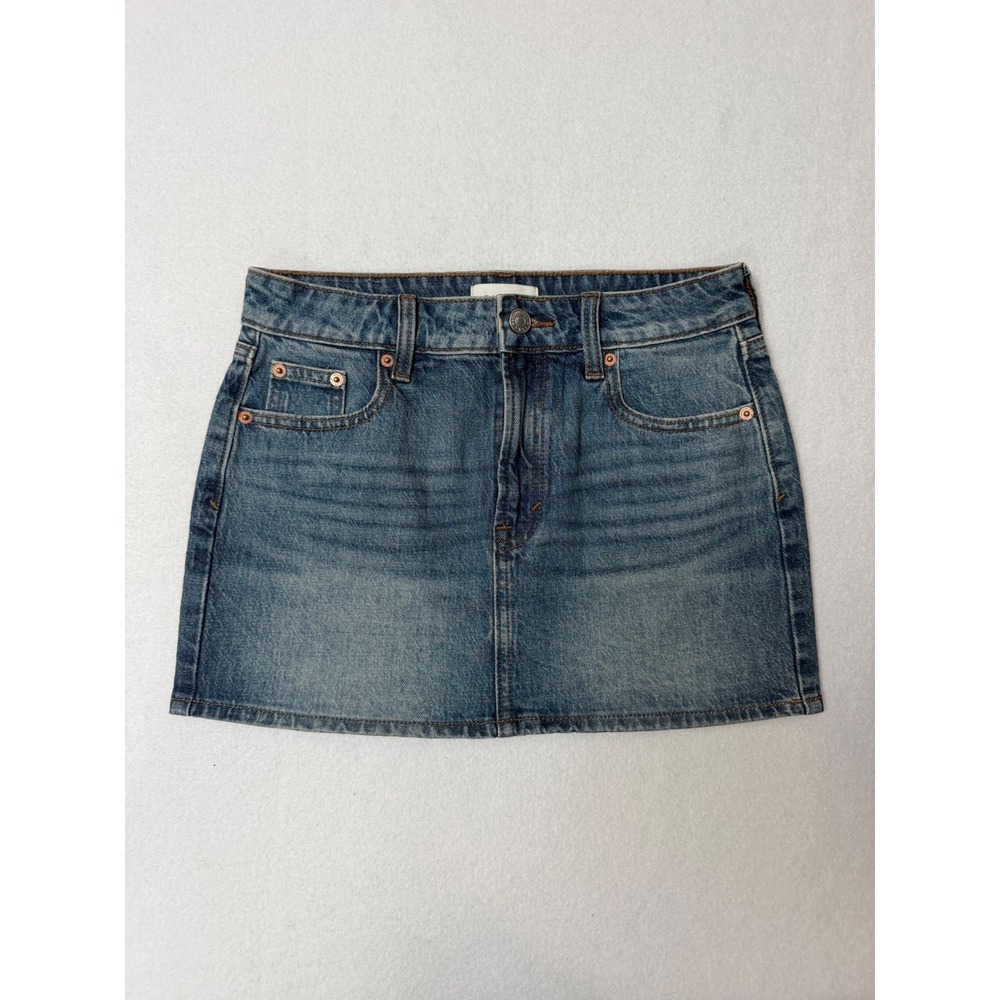 PacSun Bella Mid-Rise Denim Mini Skirt Medium Wash Blue Size 24
